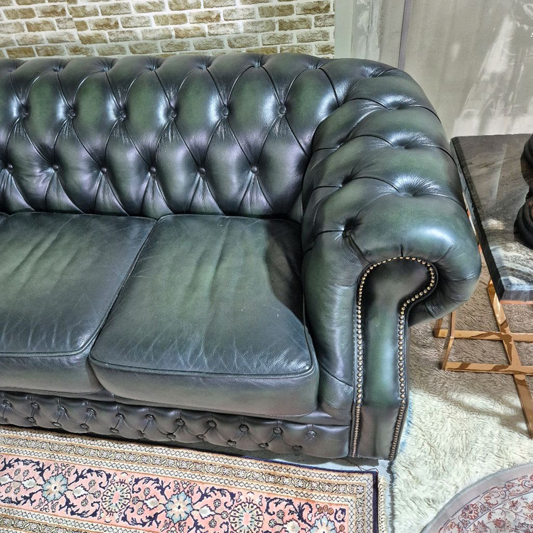 수입 체스터필드 이태리 전체 천연가죽 3인쇼파+2인 소파(개당125만원) 이미지