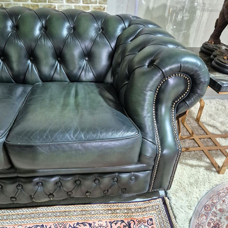 수입 체스터필드 이태리 전체 천연가죽 3인쇼파+2인 소파(개당125만원) 이미지
