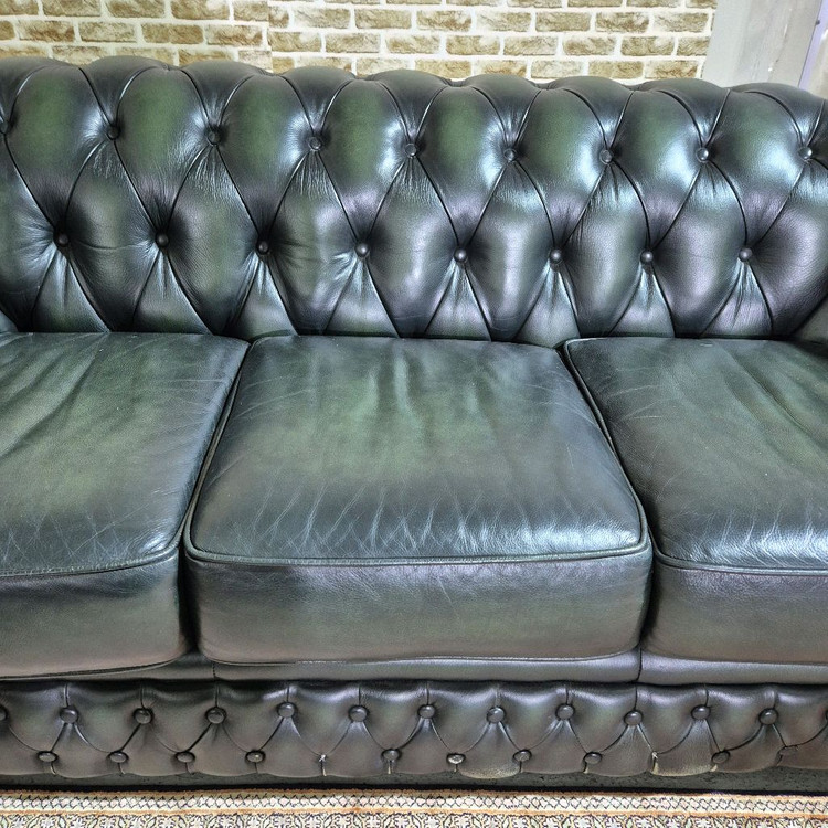 수입 체스터필드 이태리 전체 천연가죽 3인쇼파+2인 소파(개당125만원) 이미지