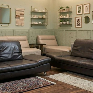 독일 코이노 리볼리 전체천연가죽 3인용,2인용 소파(개당85만원) 이미지