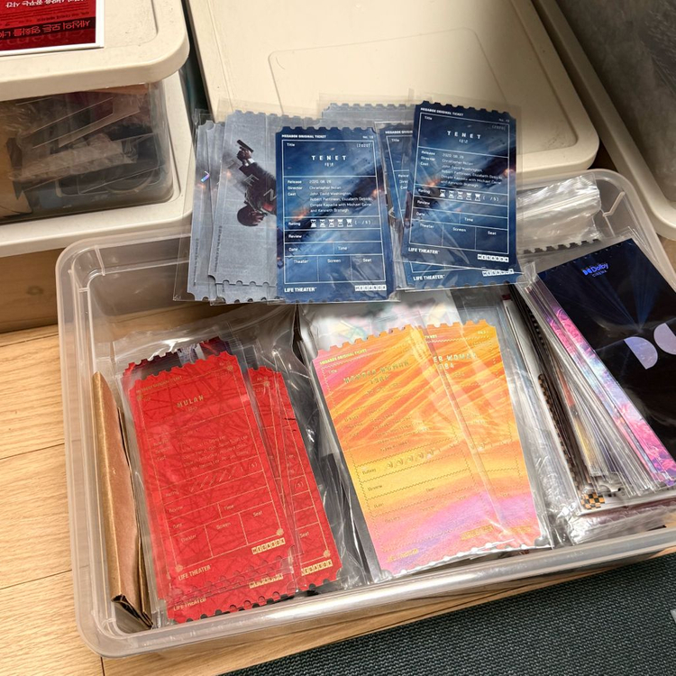 테넷 오리지널티켓 2종일괄 원더우먼 뮬란 오티 크리스토퍼놀란디즈니영화굿즈 이미지