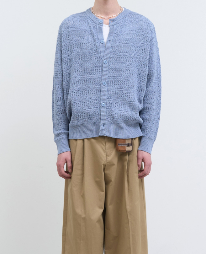 남자 니트 가디건 스카이 L 이미지