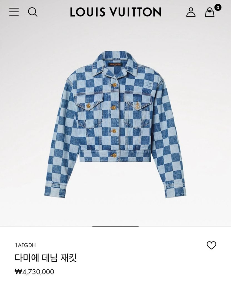 루이비통 다미에 데님 자켓 36 이미지
