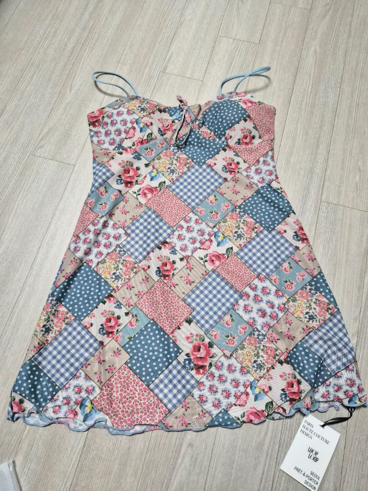 (미개봉새제품)루프루프 원피스 수영복 보헤미안 패치워크 Free 이미지