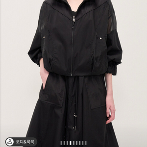 한섬 타임 텍스처 블록 드로우스트링 점퍼 55 랑방 마인 더캐시미어 이미지