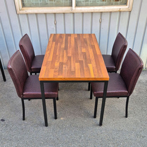 4인용 1200멀바우테이블의자13세트 이미지