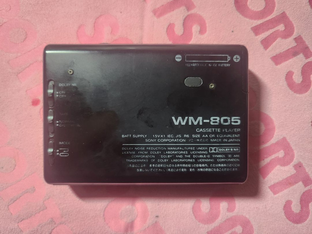 소니 WM-805 정상 작동 워크맨 카세트 플레이어 이미지