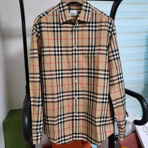 22SS 버버리 체크 코튼 포플린 셔츠 m 이미지