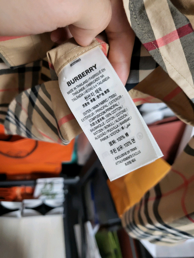 22SS 버버리 체크 코튼 포플린 셔츠 m 이미지