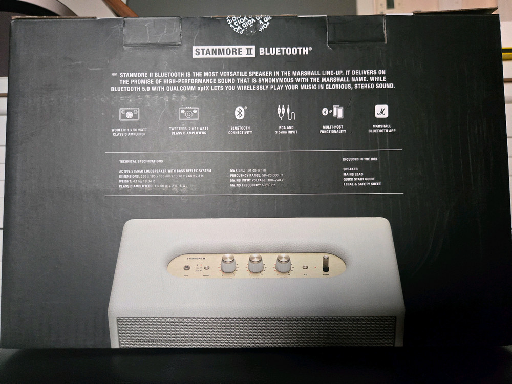 마샬 스탠모어2 화이트 블루투스 스피커 이미지