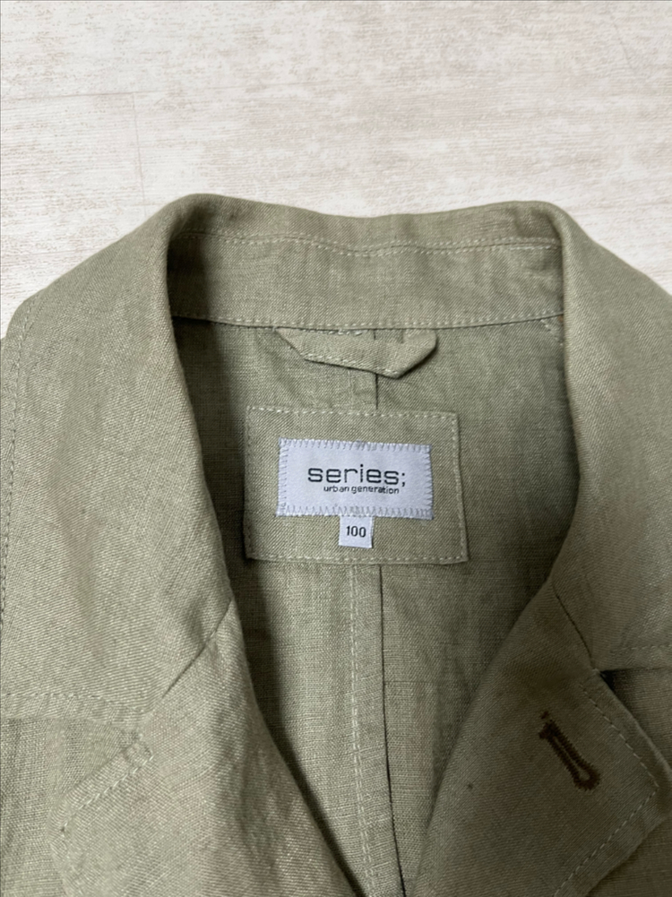 시리즈 series 린넨 카키 자켓 100 이미지