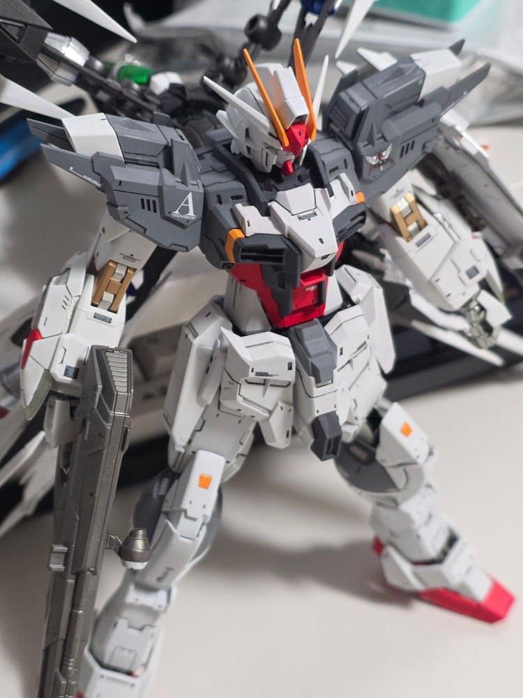 MG EX임펄스 건담+ 메뉴버 스트라이커 도색작 판매합니다. 건담/건프라/프라모델 이미지