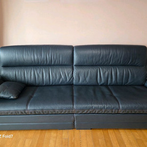 천연가죽 4인용 소파 이미지