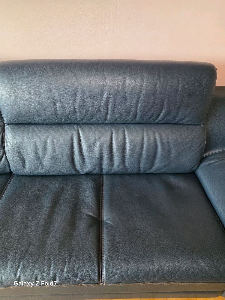 천연가죽 4인용 소파 이미지