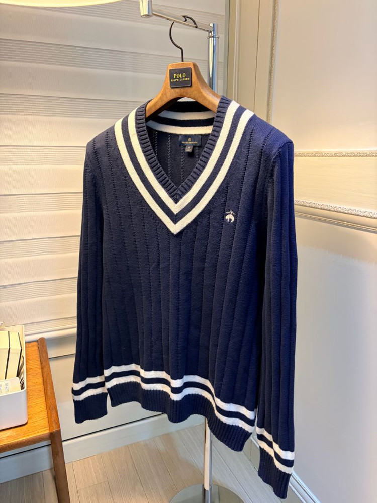 브룩스브라더스 케이블(꽈배기)니트 그레이M(100)1회착 이미지