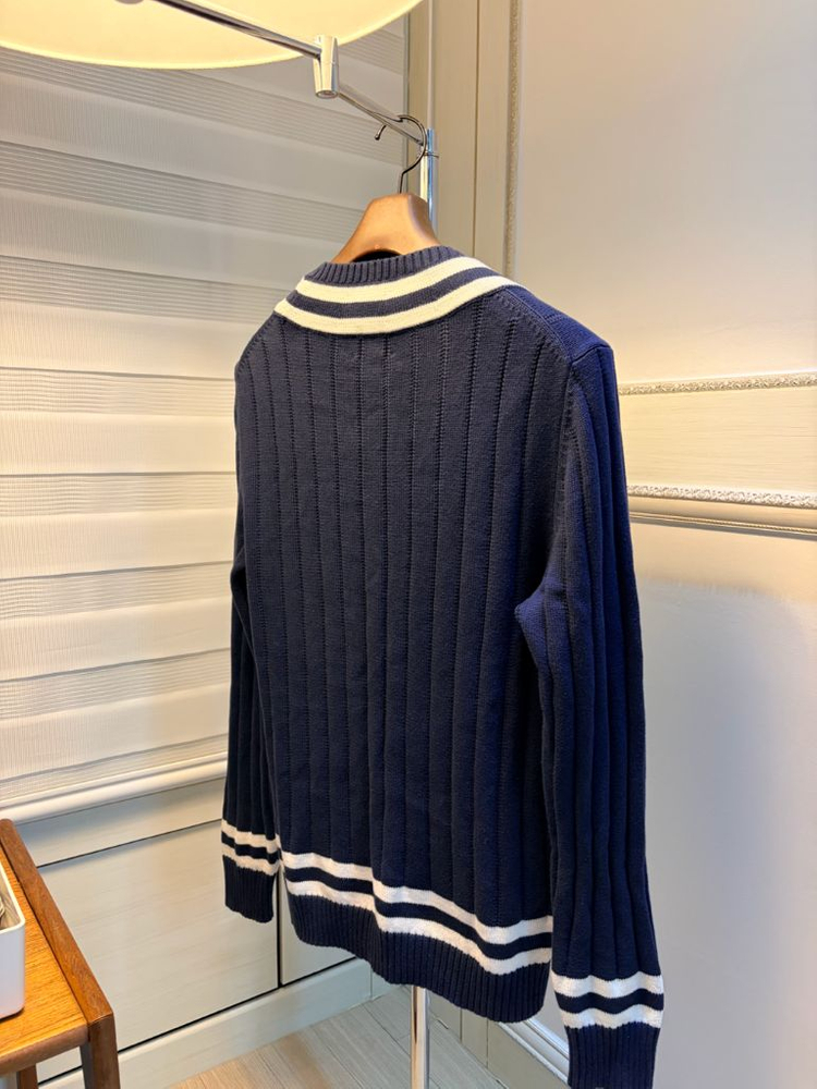 브룩스브라더스 케이블(꽈배기)니트 그레이M(100)1회착 이미지