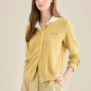 SJSJ 칼라레이어드 비딩티셔츠 옐로우 55 랑방 타임 마인 시스템 더캐시미어 오브제 이미지