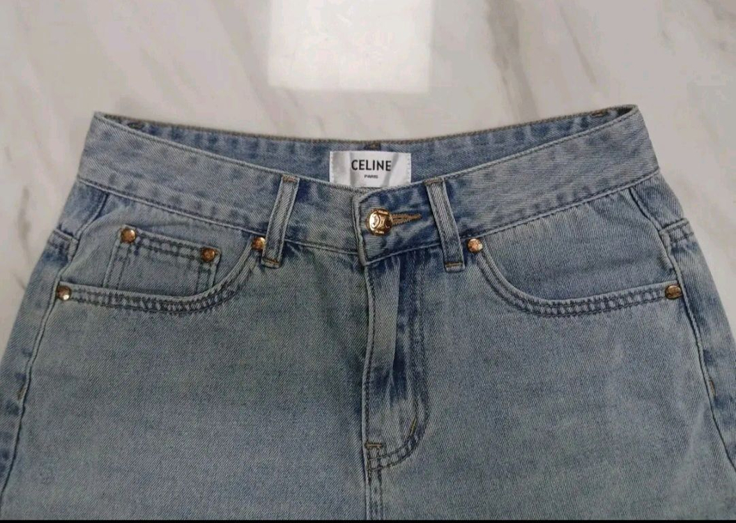 [새상품급 여성용] 셀린느 데님 청 반바지 S 160/64A 사이즈 루이비통 샤넬 구찌 펜디 프라다 에르메스 디올 이미지
