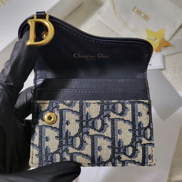 [새상품급/풀구성] 디올 오블리크 새들 카드지갑 이미지