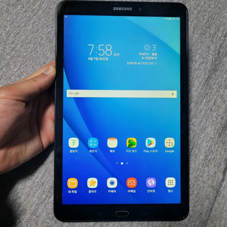 삼성 갤럭시 탭 sm-t580 32기가 wifi 판 이미지