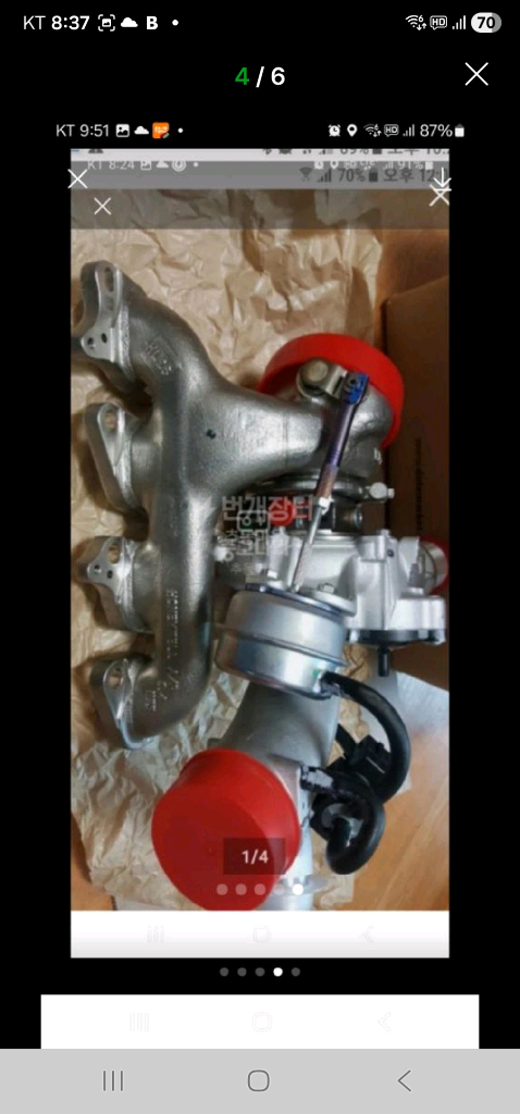 트랙스1.4터보 차량용 터보차져 앗세이 이미지