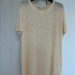 IRO 펀칭 린넨 티셔츠 핑크 이미지