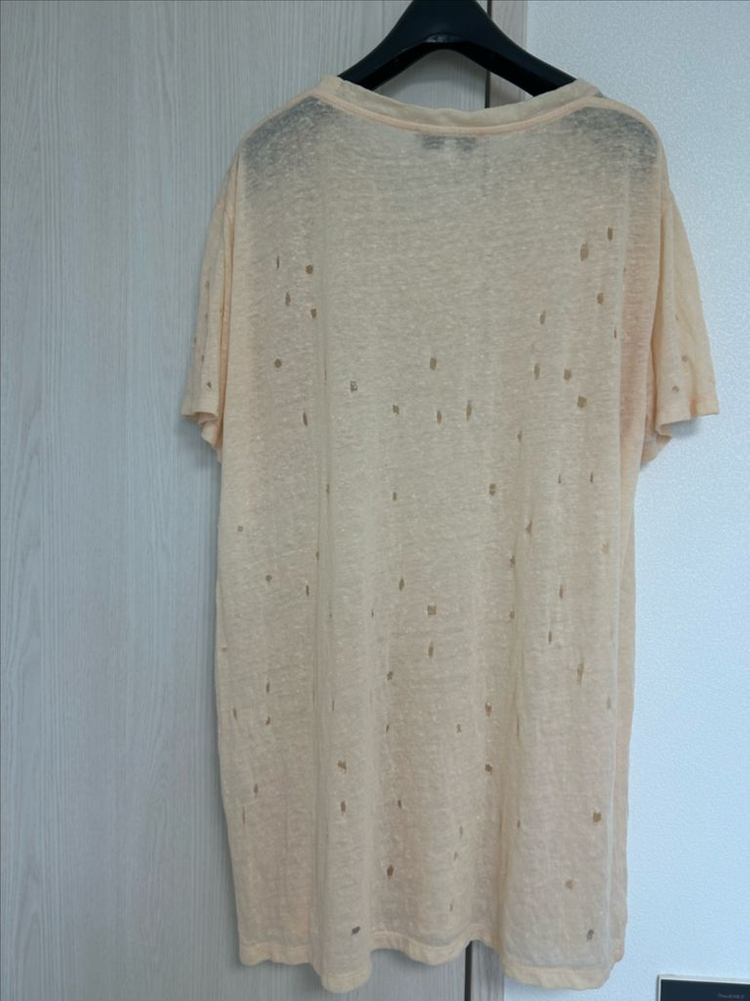 IRO 펀칭 린넨 티셔츠 핑크 이미지