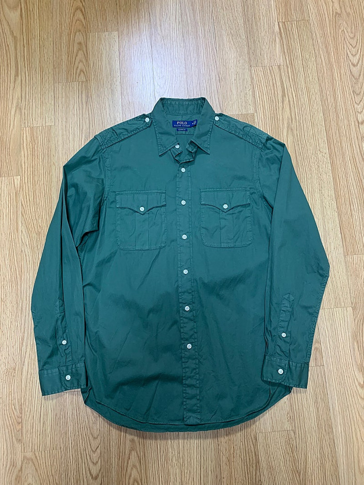 폴로 M 가먼트 사파리 셔츠 카키 매장판 이미지