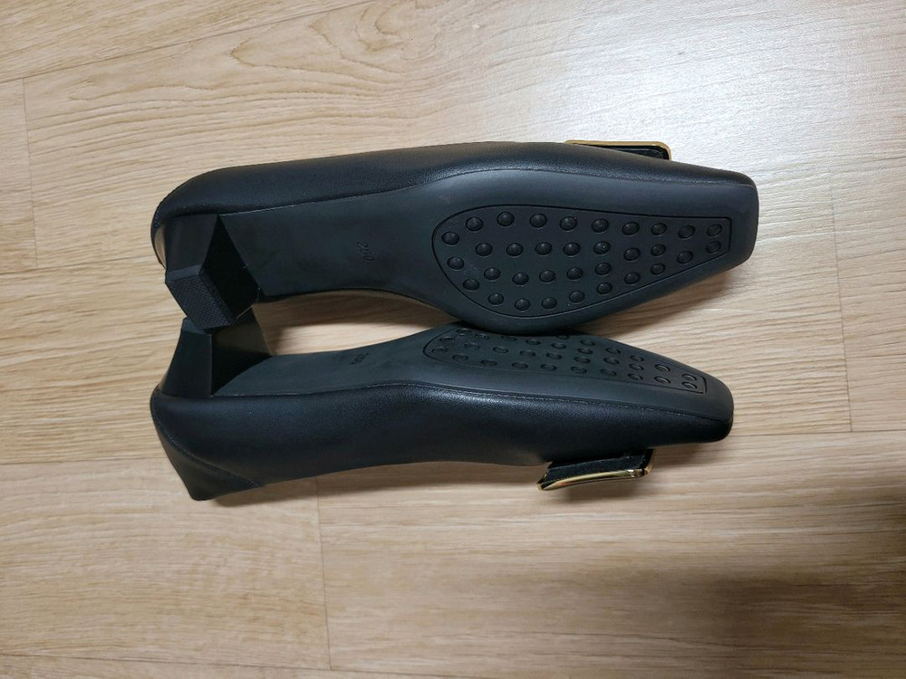 여성)블랙 플랫 슈즈 단화(새상품250m) 이미지