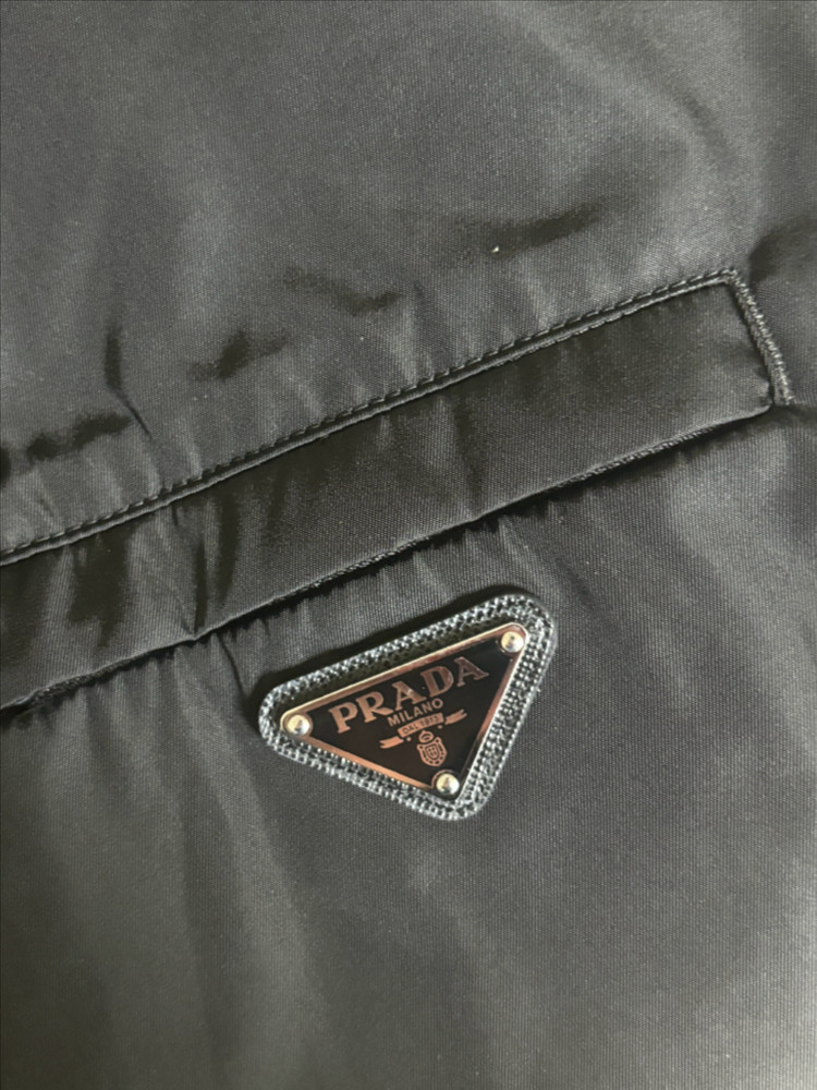 [50] 프라다 리나일론 집업 개버딘 블루종 자켓 블랙 이미지