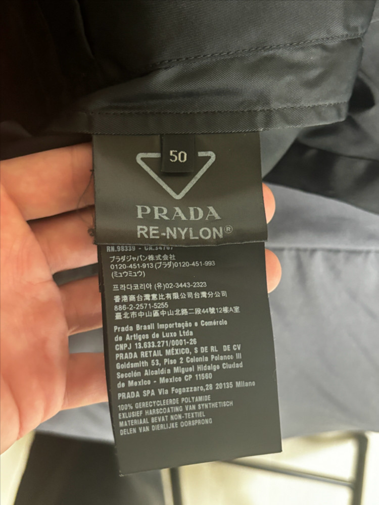 [50] 프라다 리나일론 집업 개버딘 블루종 자켓 블랙 이미지