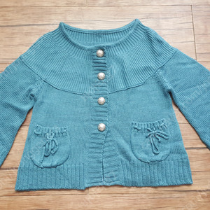 여성55 66 니트티 니트 가디건 7부 흰니트티 이미지