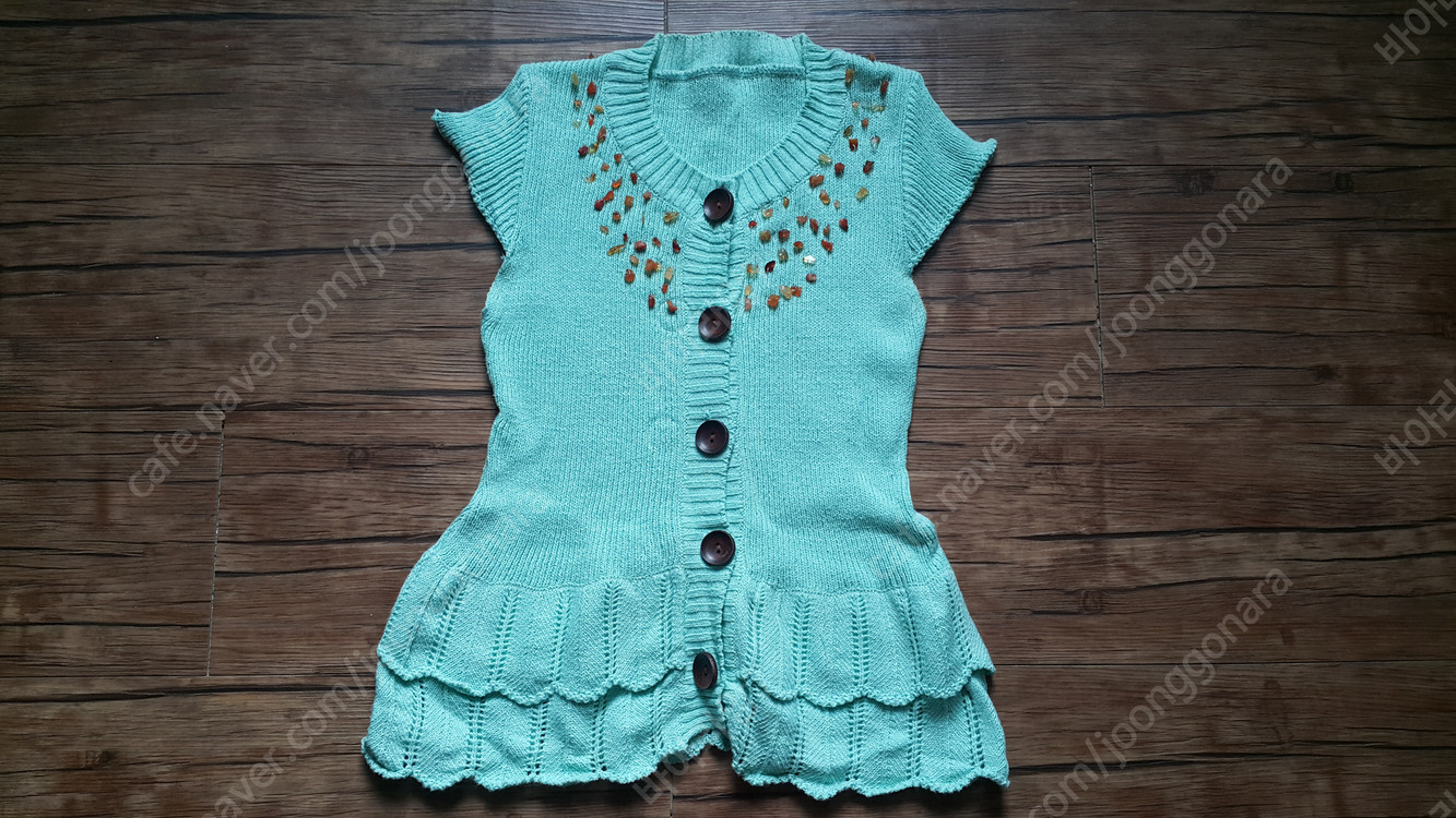 여성55 66 니트티 니트 가디건 7부 흰니트티 이미지