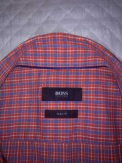 휴고보스 네모스 슬림핏 프리미엄 코튼 체크셔츠/저렴가/150불/95/최상/택배비포함가격 이미지