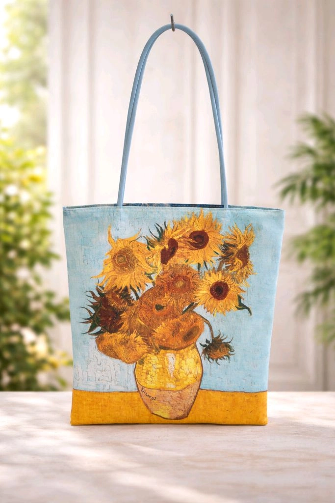 고흐 명화 양면 에코백 캔버스백 숄더백 보조가방 아트 굿즈 33x37cm 이미지
