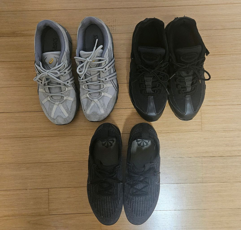 아식스 젤 소노마 오이스터 270 / 나이키 에어 95 270 이미지