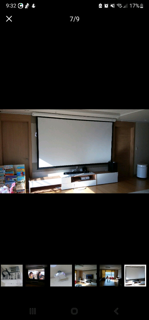 옵토마 ht210v 프로젝터, 그랜드뷰 전동스크리 ger120hi 이미지