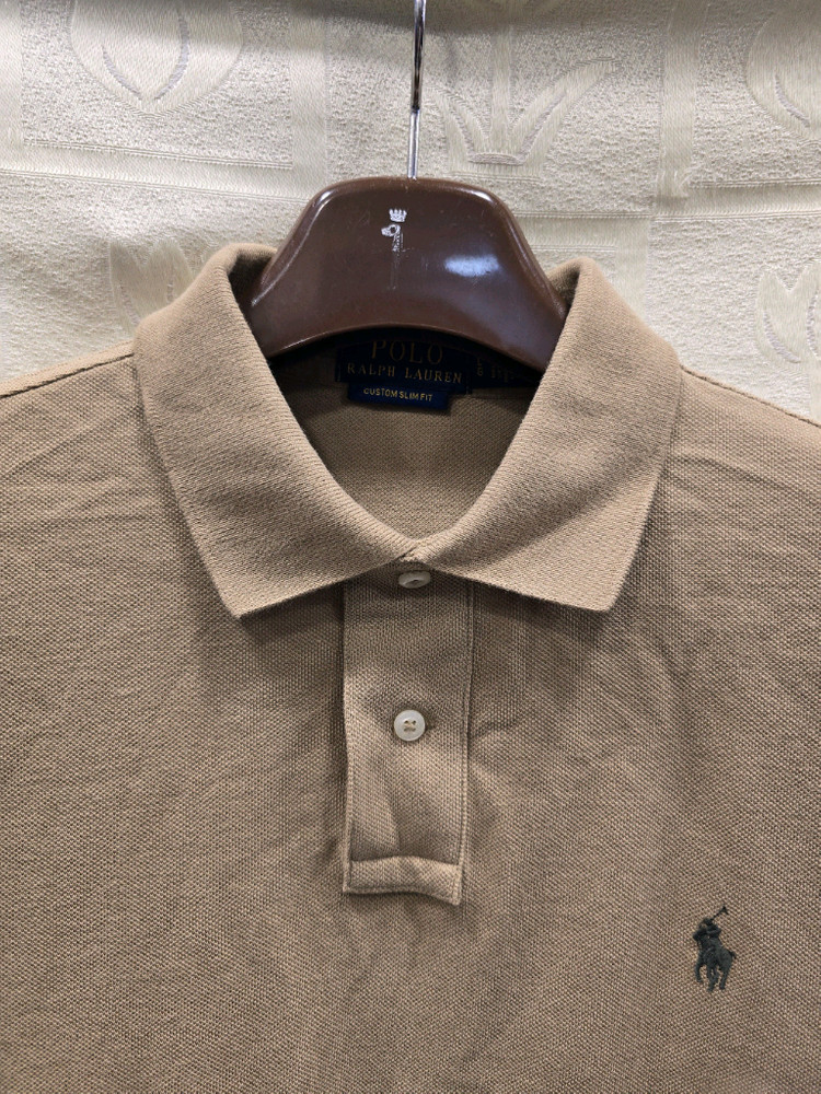 폴로 랄프로렌 카키 커스텀 슬림핏 카라티 반팔티L(100) 이미지