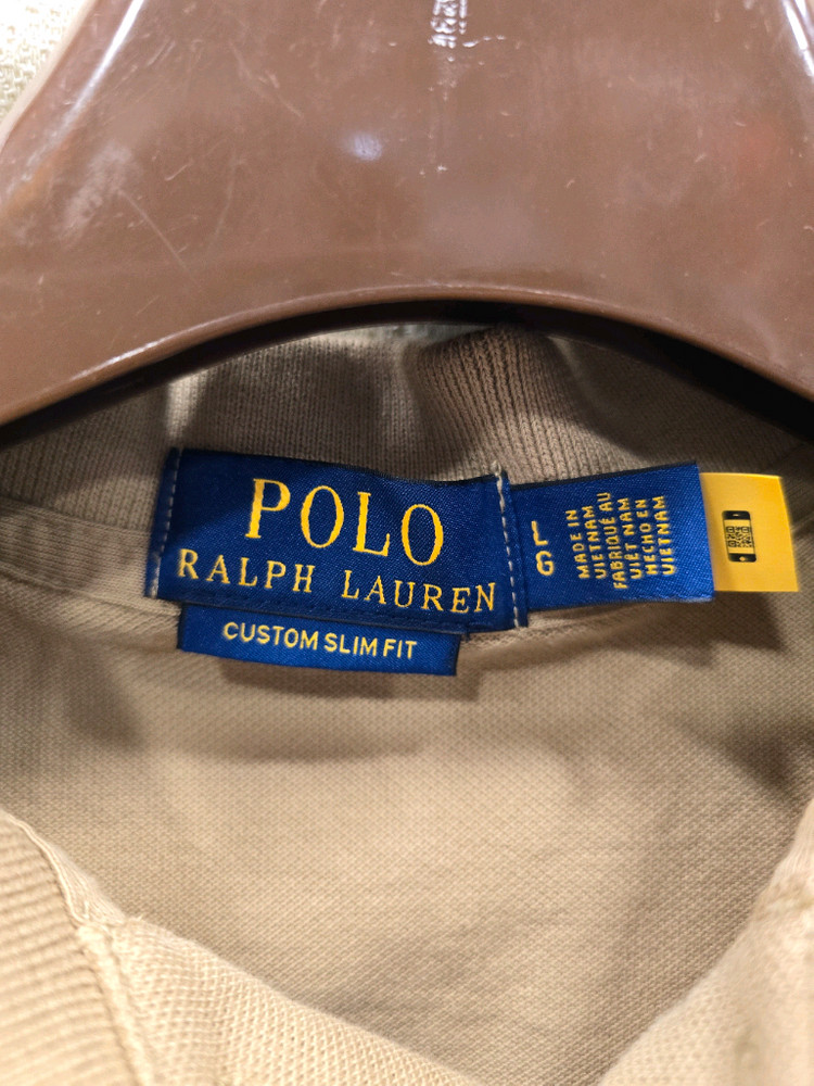 폴로 랄프로렌 카키 커스텀 슬림핏 카라티 반팔티L(100) 이미지