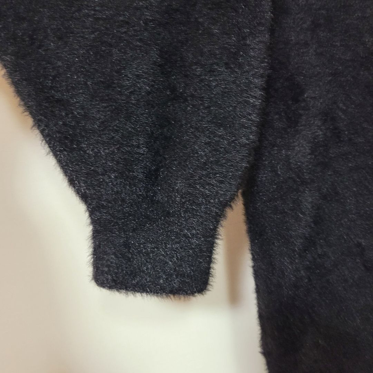 블랙 후드 가디건 롱 코트 이미지