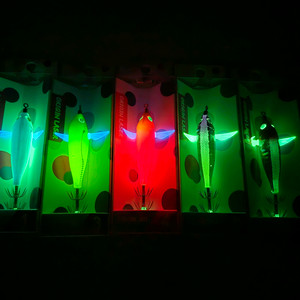 쭈꾸미/갑오징어 낚시 필수템! 수평 에기 5종 세트 (야광/73mm) 이미지