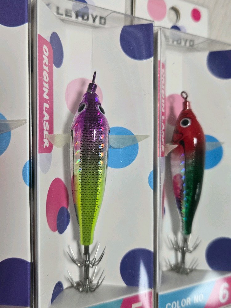 쭈꾸미/갑오징어 낚시 필수템! 수평 에기 5종 세트 (야광/73mm) 이미지