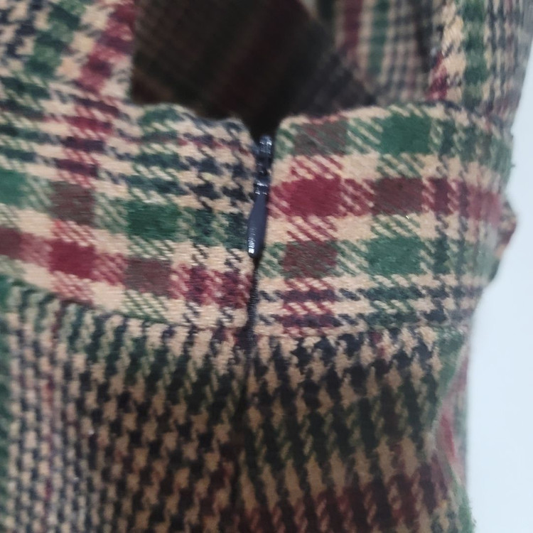 도톰한 체크 브이 뷔스티에 원피스 이미지