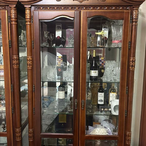 원목엔틱 장식장/와인장 이미지