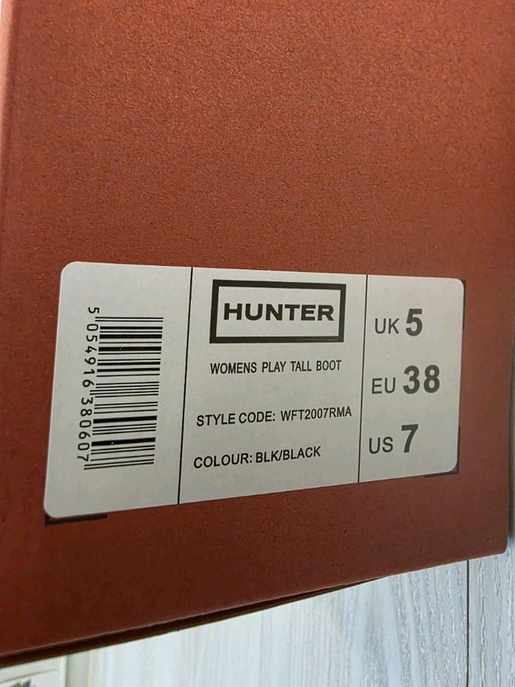 헌터 우먼스 플레이 톨 레인부츠 블랙 240 이미지