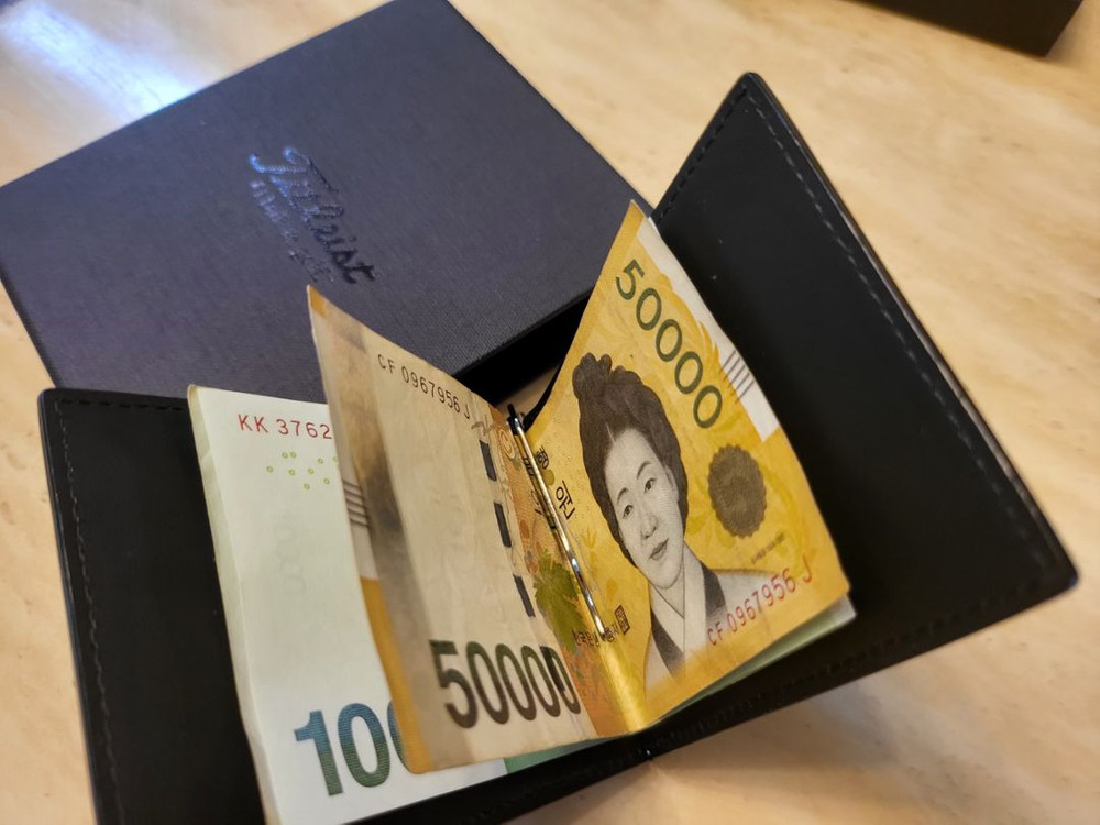 [정품/새상품]타이틀리스트 머니클립지갑(소가죽) 이미지