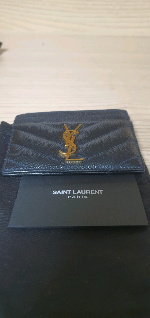 입생로랑 생로랑 카드지갑 금장 정품A급(감정O)구찌프라다루이비통디올고야드샤넬셀린느보테가버버리발렌시아가가방 이미지