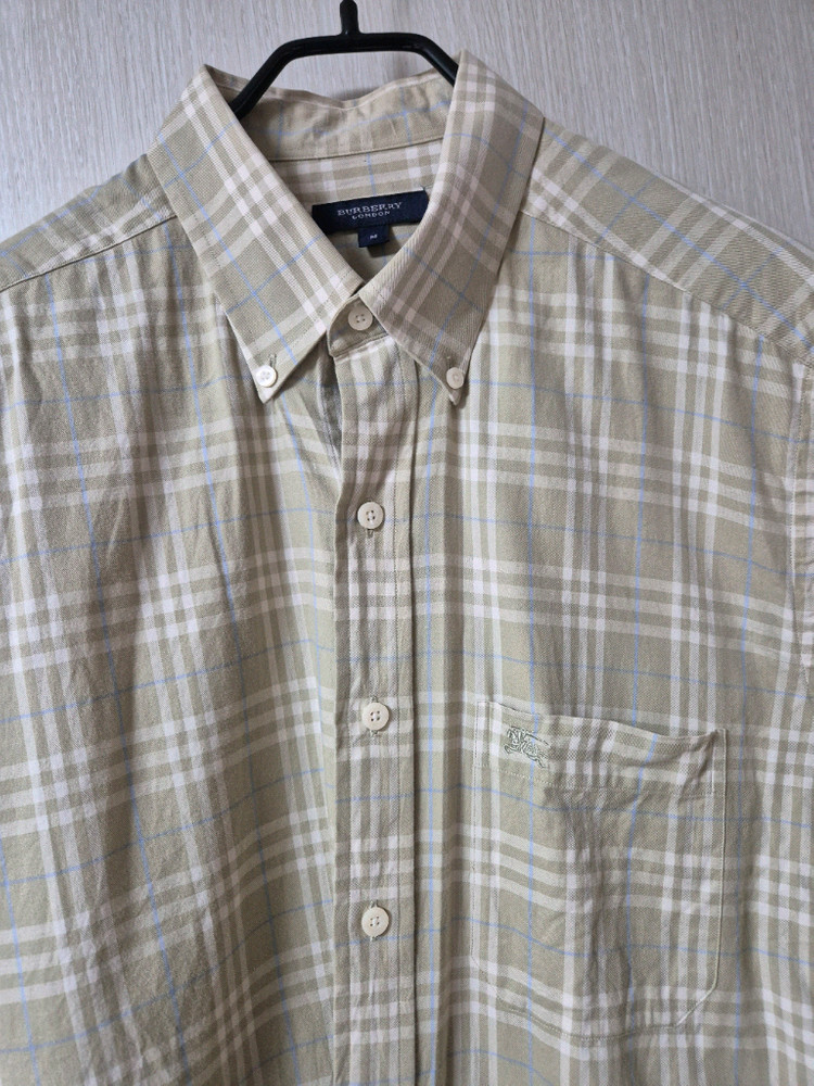 (정품) 버버리 체크 셔츠 남방 M 남성 코튼셔츠 이미지