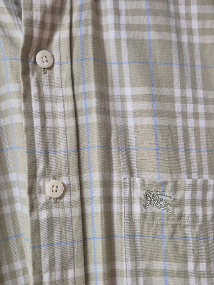 (정품) 버버리 체크 셔츠 남방 M 남성 코튼셔츠 이미지
