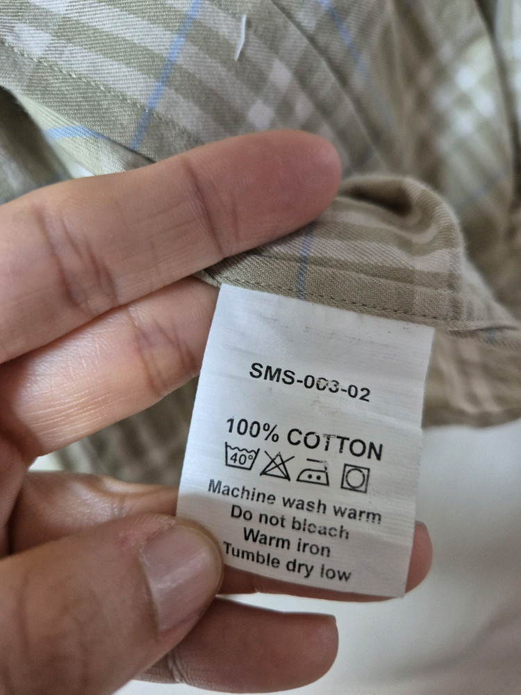 (정품) 버버리 체크 셔츠 남방 M 남성 코튼셔츠 이미지